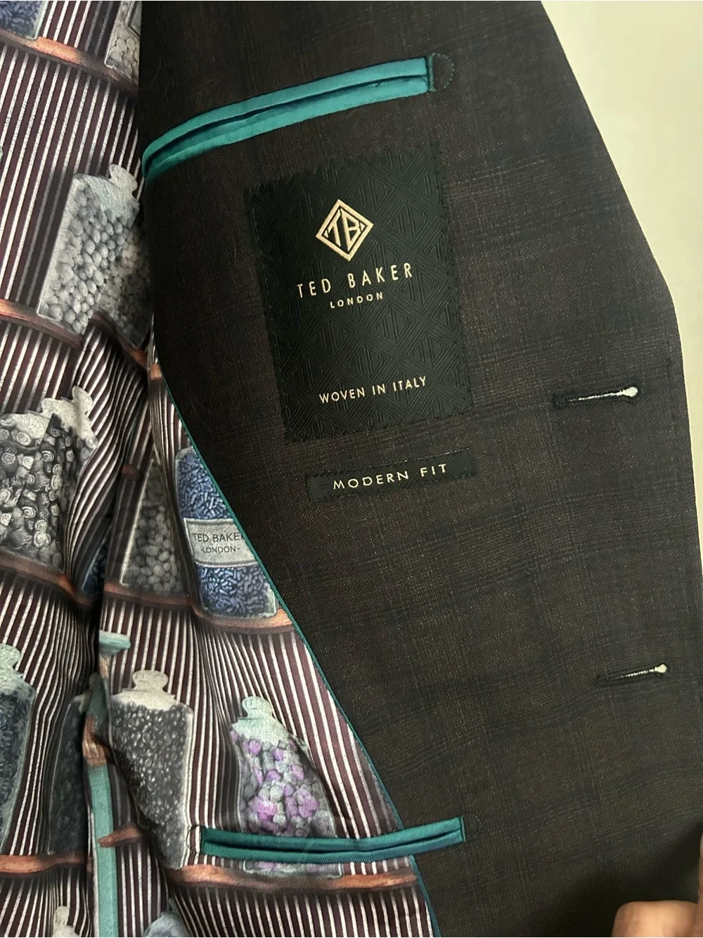 Ted Baker Charcoal Two-Button Tailored Blazer